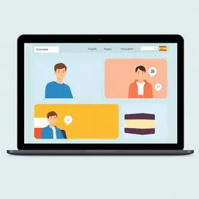 plataforma gratuita de cursos de inglês e espanhol